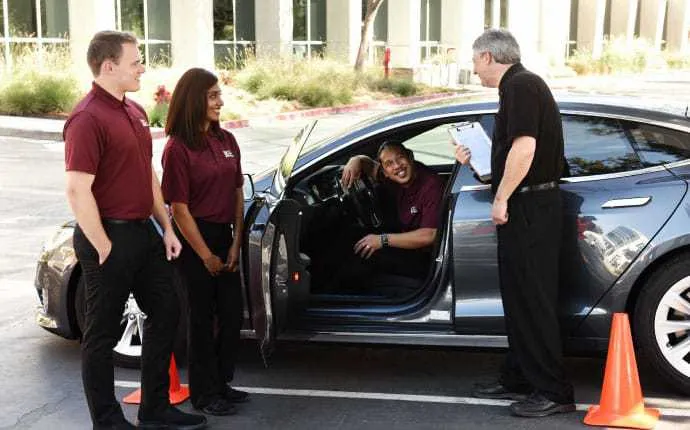 All About Parking team members during hands-on valet training